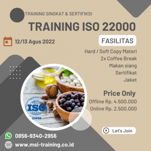 Training Pemahaman ISO 22000 – Food Safety Management System
